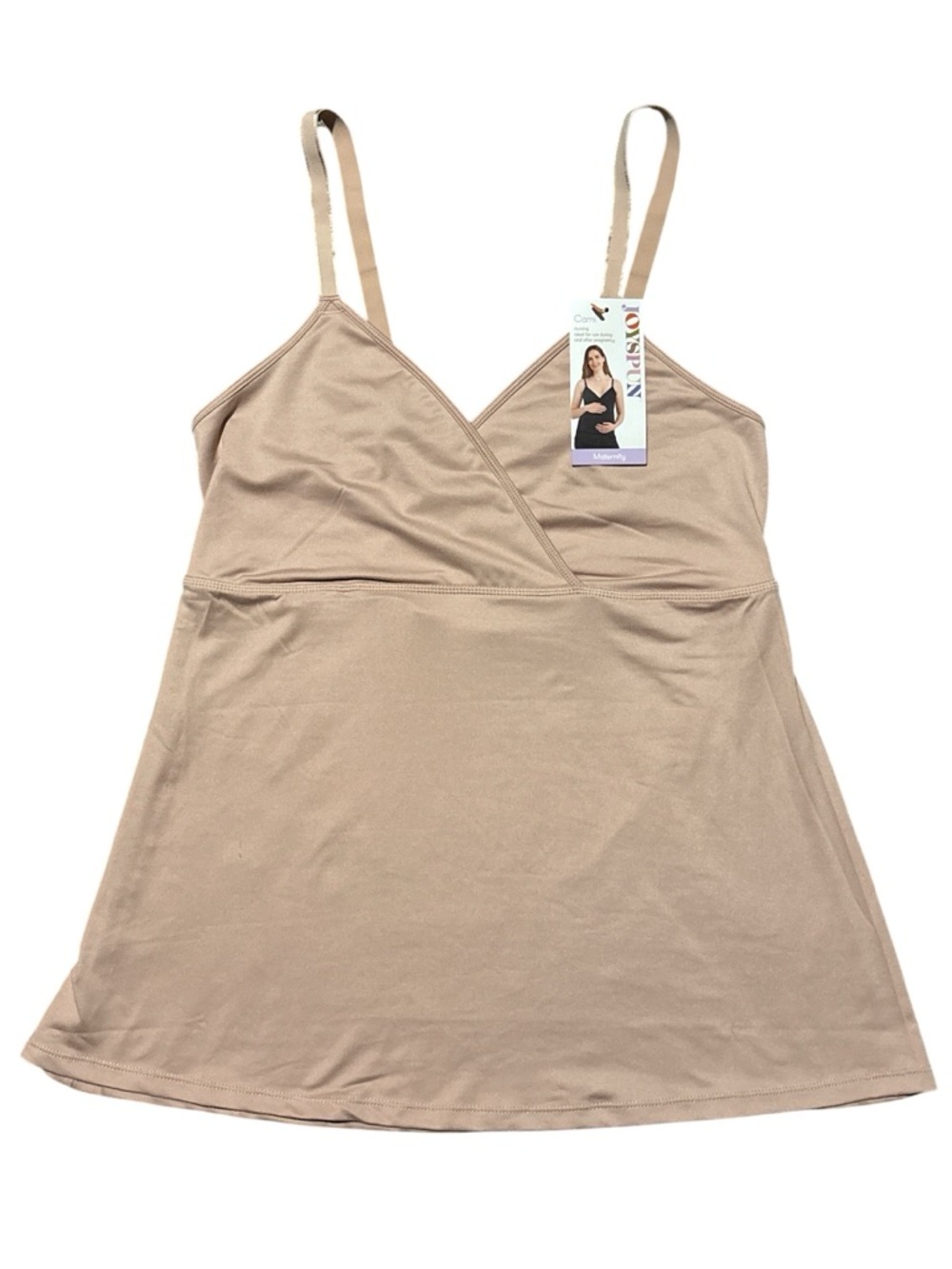 coobie Beige Seamless V-Neck Sleep Chemise with Adjustable Straps